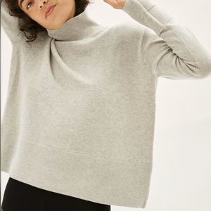 Everlane The Cashmere Square Turtleneck In Color “Oatmeal” - Size Small